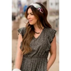 Mini Dot Ruffle Sleeve Dress -Women's Clothing Store BB 5624 632baad5 a3f7 4587 ba0b 68fc14726df4