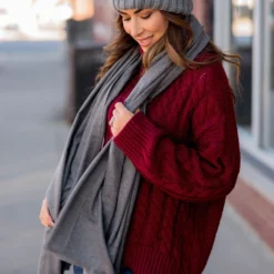 Basic Frayed Edge Scarf -Women's Clothing Store BB 5625 853cc841 acb7 4baf 9a85 70ea4ad25bed 921072