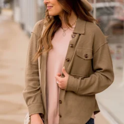 Thermal Raw Edge Shacket -Women's Clothing Store BB 5632 1756360d 1ab9 4208 9140 0d469ae7e36b 533478