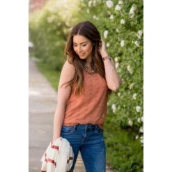 Textured Dot Tank -Women's Clothing Store BB 5633 880a8f6d ad7f 4ec4 bbee b347d4109da9