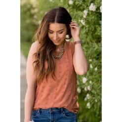 Textured Dot Tank -Women's Clothing Store BB 5636 7877ec70 bb74 478c 8ae8 d944059d1ebc