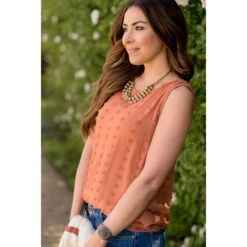 Textured Dot Tank -Women's Clothing Store BB 5640