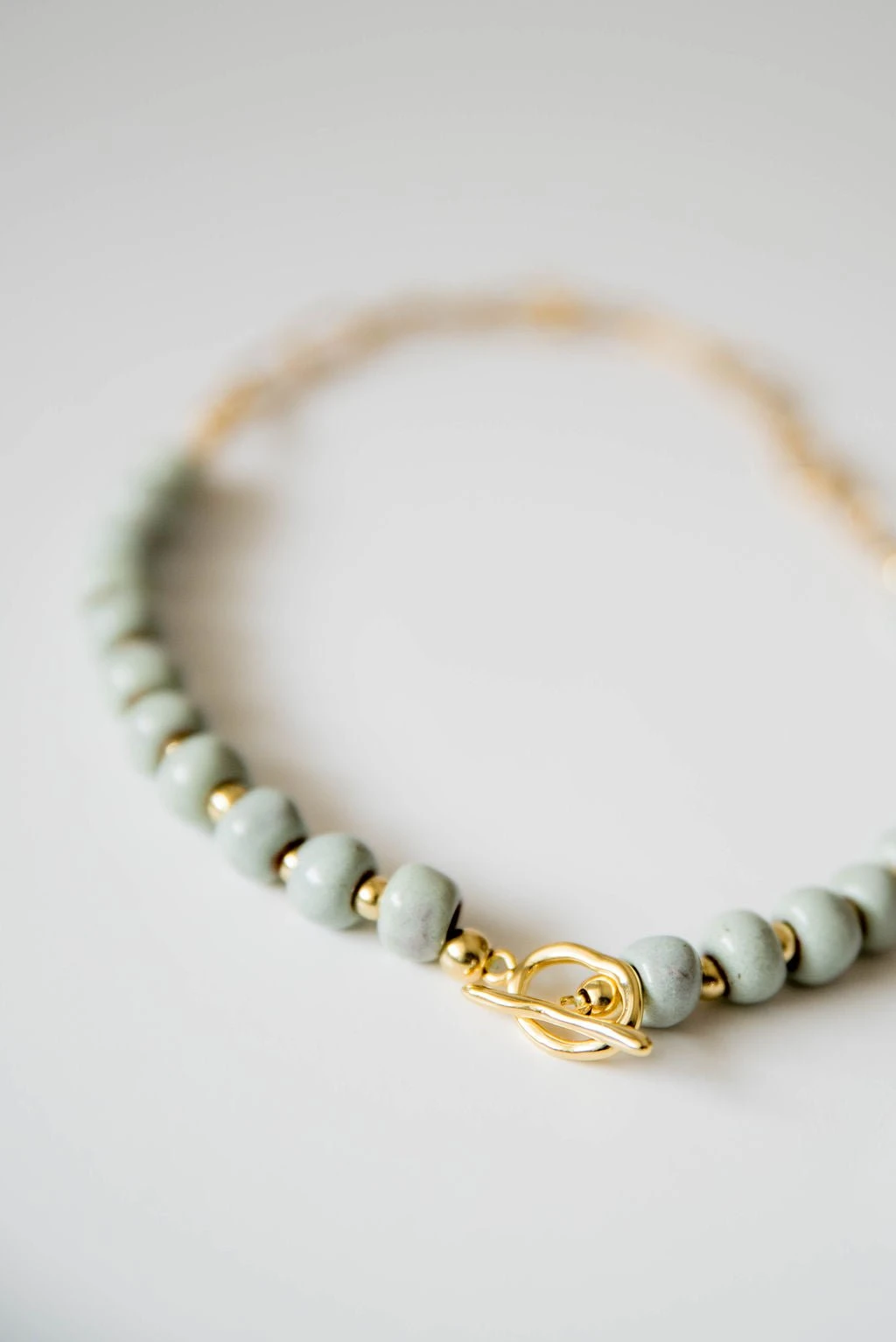 Bel Koz Simple Clay Bead Toggle Necklace 12 Bel Koz Simple Clay Bead Toggle Necklace - Image 12