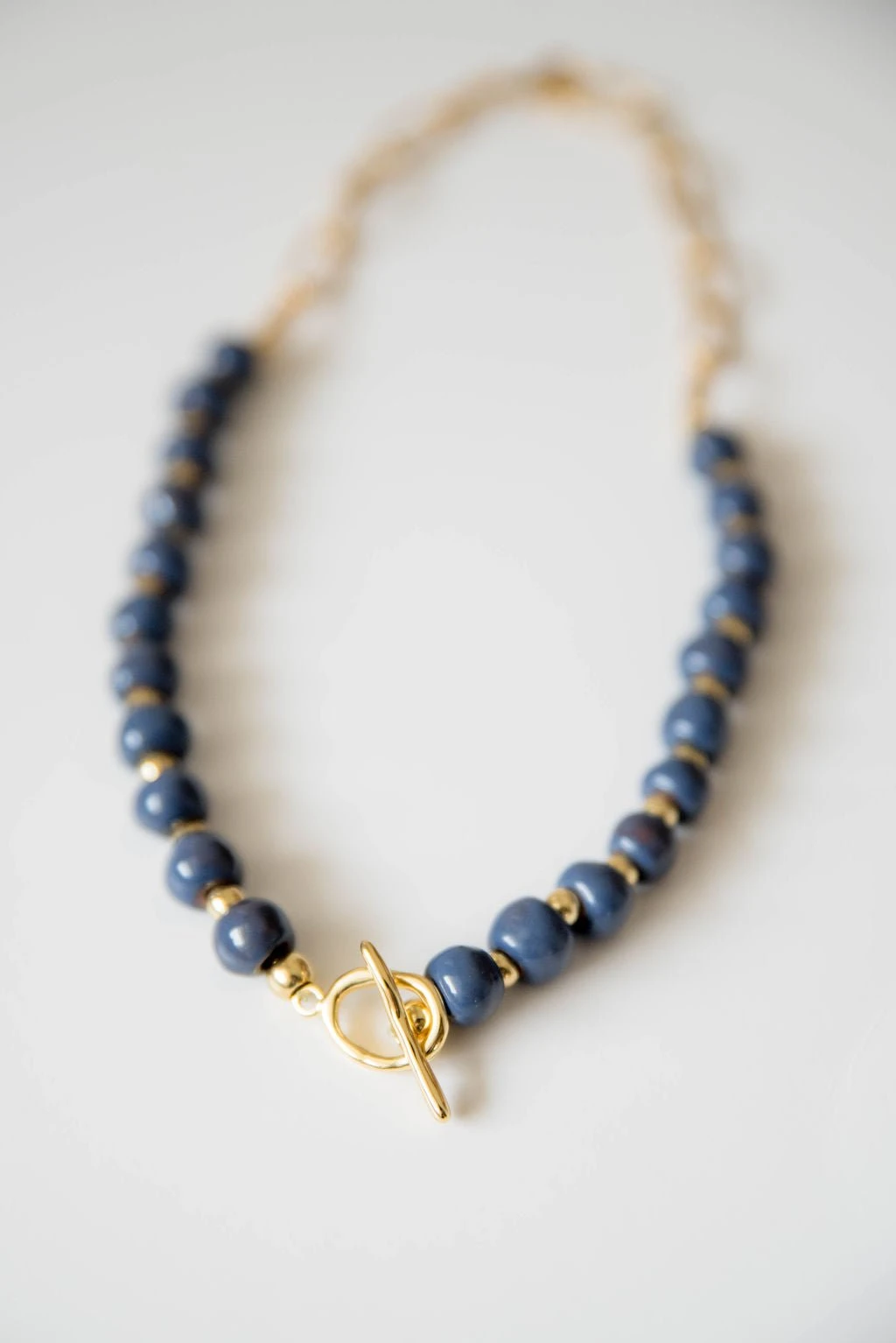 Bel Koz Simple Clay Bead Toggle Necklace 6 Bel Koz Simple Clay Bead Toggle Necklace - Image 6