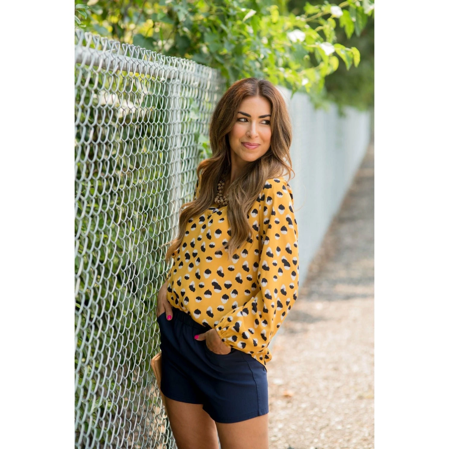 Mustard/Navy Dot Blouse 10 Mustard/Navy Dot Blouse - Image 10