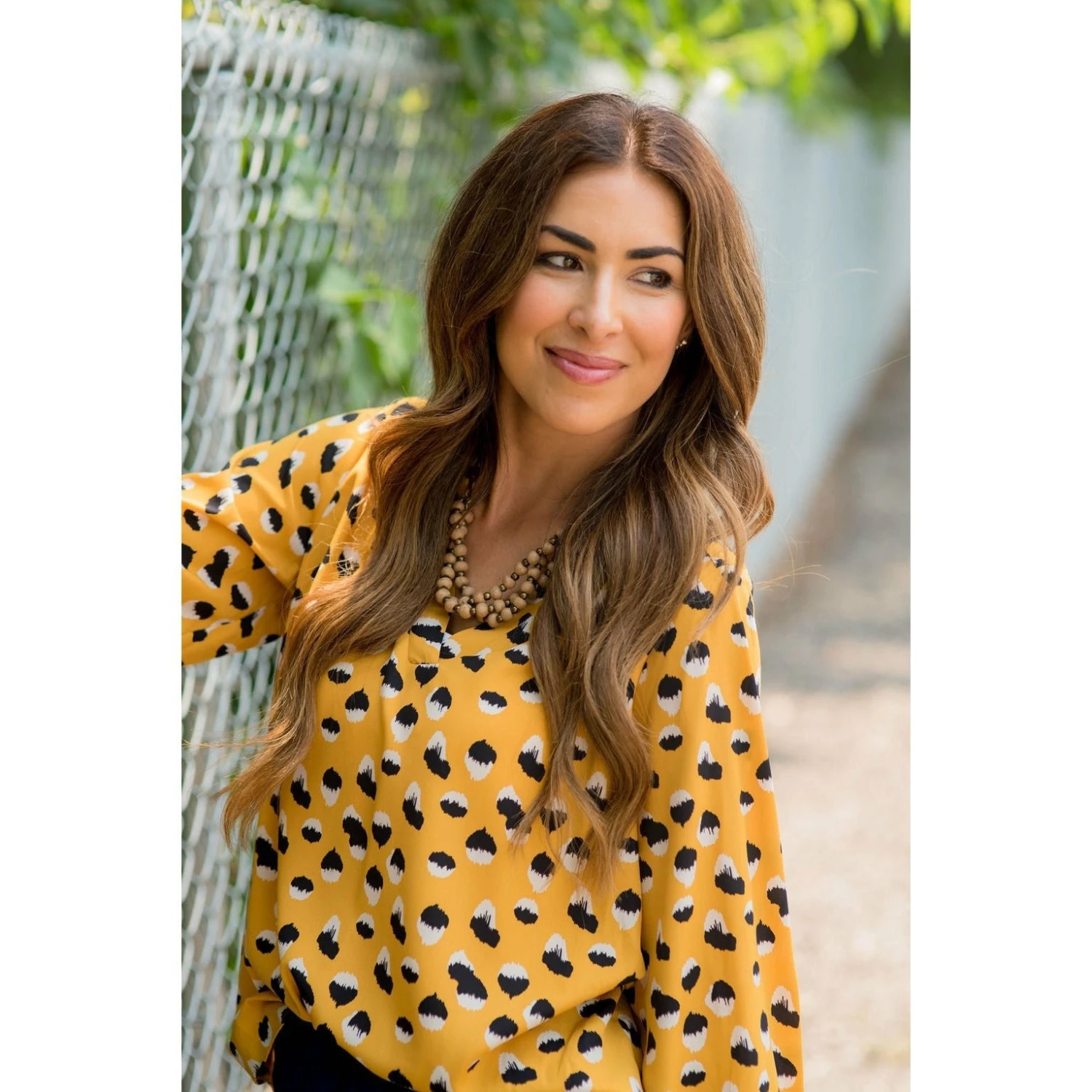 Mustard/Navy Dot Blouse 14 Mustard/Navy Dot Blouse - Image 14