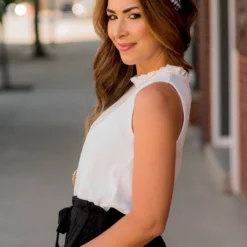 Betsey's Cinched Neck Tank -Women's Clothing Store BB 5702 51d21842 fc34 42b3 8a90 67e90f4c4a82 135411