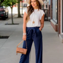 Dressy Tie Waist Flare Pants -Women's Clothing Store BB 5730 8cfa0389 14bb 4d53 b56d d9dec0334204 554905