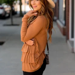 So Soft Ruffle Long Sleeve Tee -Women's Clothing Store BB 5731 d0834e48 ad3e 40b2 bb74 64afb5749e8a 809321