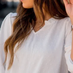 Mini Dot 3/4 Sleeve V Blouse -Women's Clothing Store BB 5749 d9eba7da 8b8f 4977 b08c ff9bcb2b094c 989332