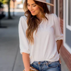 Mini Dot 3/4 Sleeve V Blouse -Women's Clothing Store BB 5754 0905cf56 5358 4478 bd46 8614df4debe3 521269