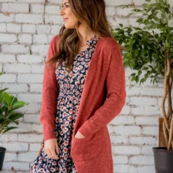 Textured Tissue Tunic Cardigan
