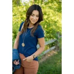 Short Sleeve Textured Pocket Tee 30 Short Sleeve Textured Pocket Tee -Women's Clothing Store BB 5795 0f506dc6 72c3 40d8 990b 49e74bd5af4d