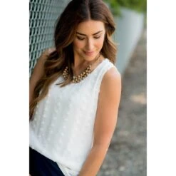 Textured Dot Tank -Women's Clothing Store BB 5801 9e2af9b0 496f 4272 b5bd 1974a91e13ef