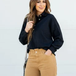 Braided Button Accented Pullover 24 Braided Button Accented Pullover -Women's Clothing Store BB 5840 591c0893 7f81 440d be20 372d815e3707