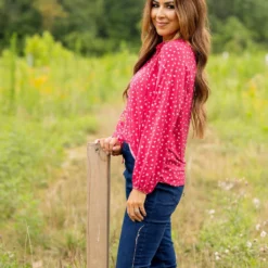 Spotted Tie Top Blouse 8 Spotted Tie Top Blouse -Women's Clothing Store BB 5843 3403935e 92e7 4910 b50d 81dcd311c3eb 968550