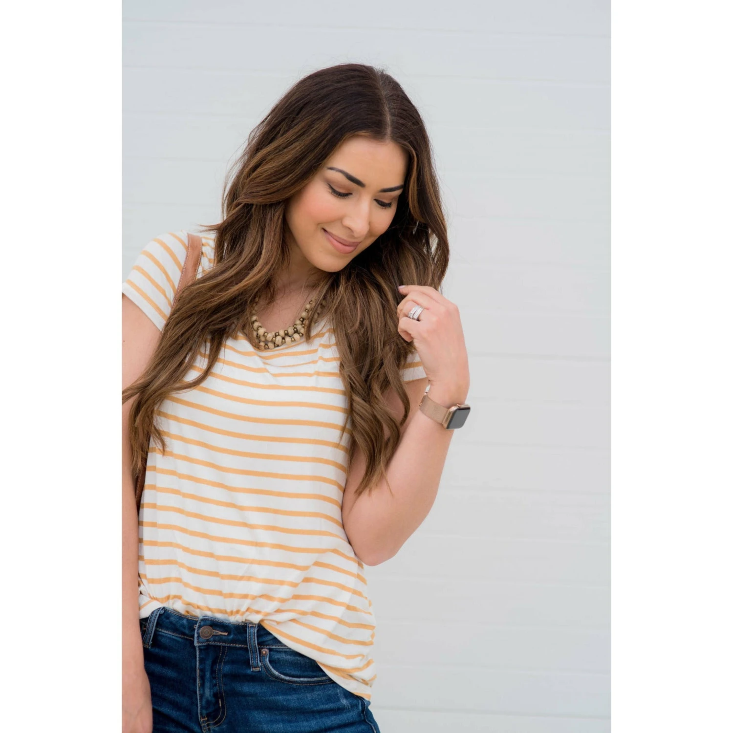 Striped Basic Short Sleeve Tee 9 Striped Basic Short Sleeve Tee - Image 9