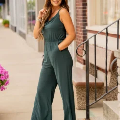 Draped Collar Thin Strapped Jumpsuit -Women's Clothing Store BB 5911 ef19cd1b d663 4892 8b8f 987c9640823f 206355
