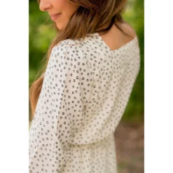 Circle Ruffle Bottom 3/4 Sleeve Dress -Women's Clothing Store BB 5916 2f7c0db9 7c31 4a92 b137 b39dd1596436