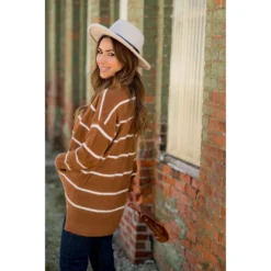 Striped Fuzzy Cardigan -Women's Clothing Store BB 5928 c66c57e5 419d 408b 8c4c 57b9fb87411c