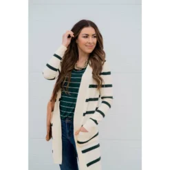 Striped Butter Soft Tunic Cardigan -Cream -Women's Clothing Store BB 5939 19911bdc b2a4 460f 9e39 eaf3282c0e47