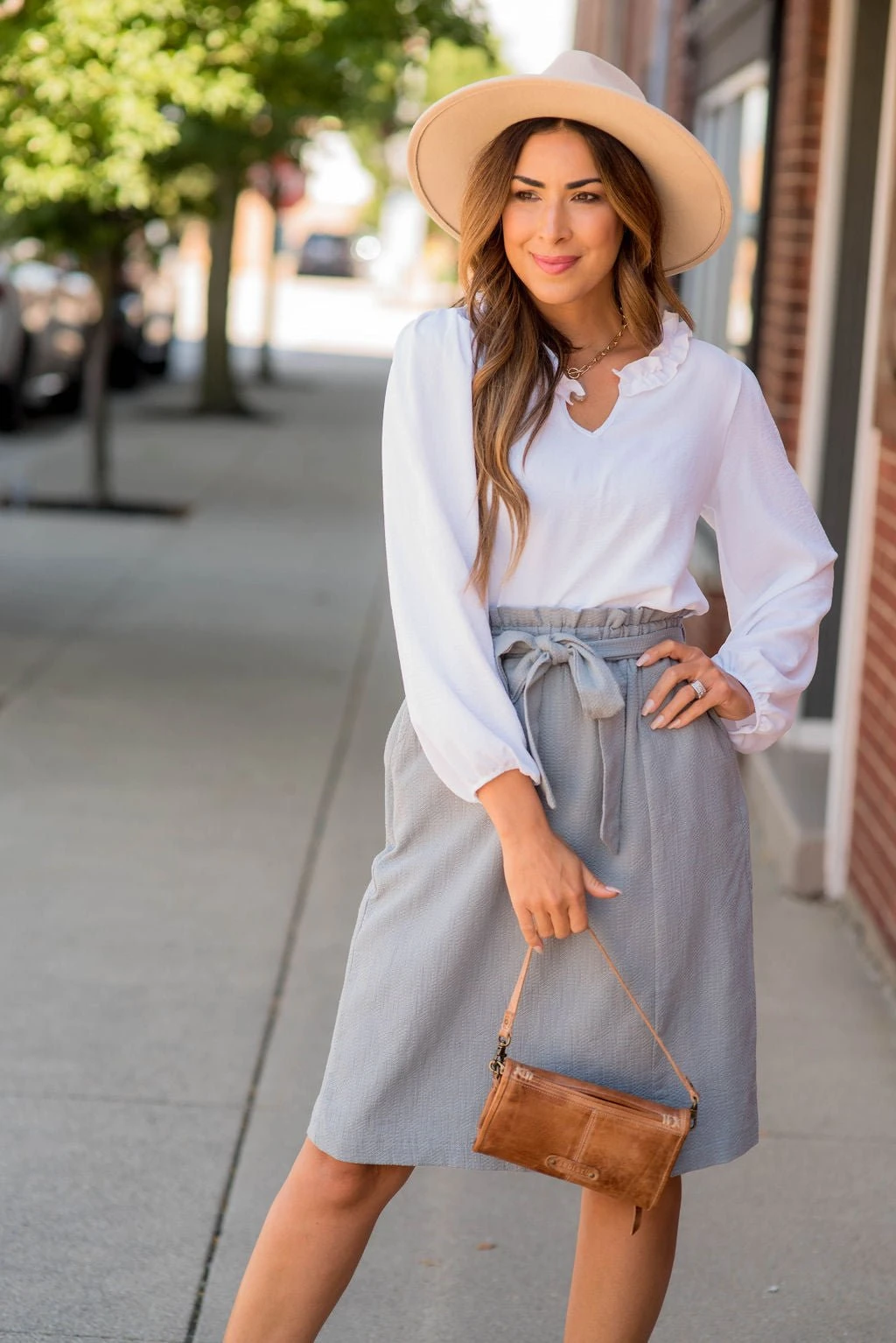 Long Sleeve Ruffle Neck Dressy Blouse 6 Long Sleeve Ruffle Neck Dressy Blouse - Image 6