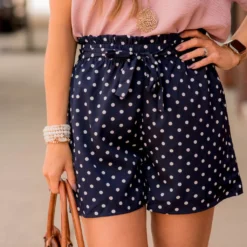 Polka Dot Tie Shorts