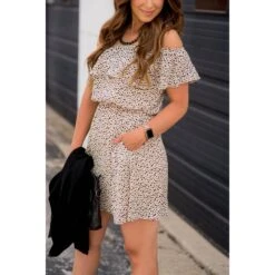 Mini Cheetah Off The Shoulder Dress -Women's Clothing Store BB 6002 232f123c d336 4ff4 8405 3de18ed69b5d