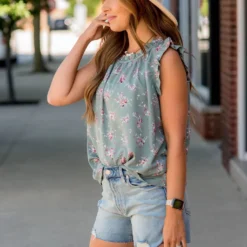 Mini Bouquets Ruffle Trim Tank 30 Mini Bouquets Ruffle Trim Tank -Women's Clothing Store BB 6007 a674973b 69f9 416a 97fc ca4adc8dbcba 459394