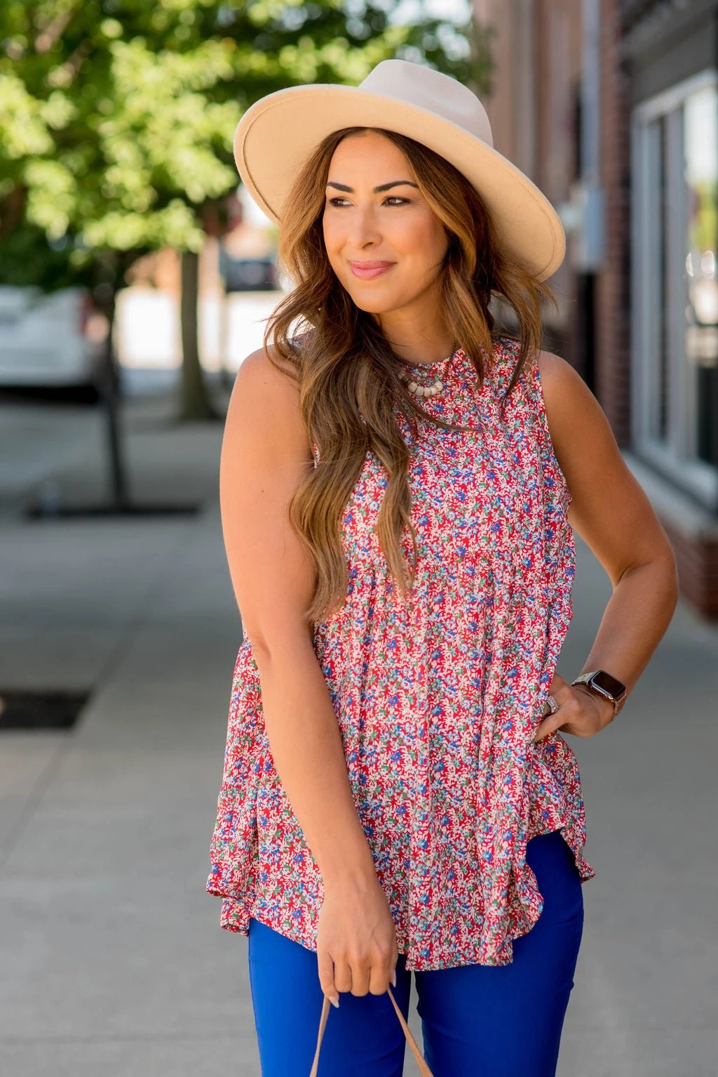 Mini Blooms Peplum Tank 4 Mini Blooms Peplum Tank - Image 4