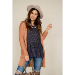 Side Slit Tissue Cardigan -Women's Clothing Store BB 6015 1b713d84 cfa2 478f b161 c271bb7353bd