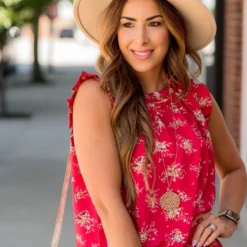 Mini Bouquets Ruffle Trim Tank 24 Mini Bouquets Ruffle Trim Tank -Women's Clothing Store BB 6041 d84efc21 6fd5 4c6f 897f 9c34fb98be67 259643