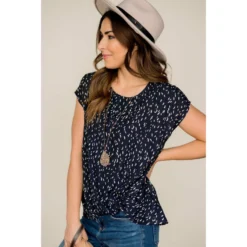 Feather Speckled Front Knot Tee 23 Feather Speckled Front Knot Tee -Women's Clothing Store BB 6049 4411cebc 325d 4d19 b0f6 feab87e22fce