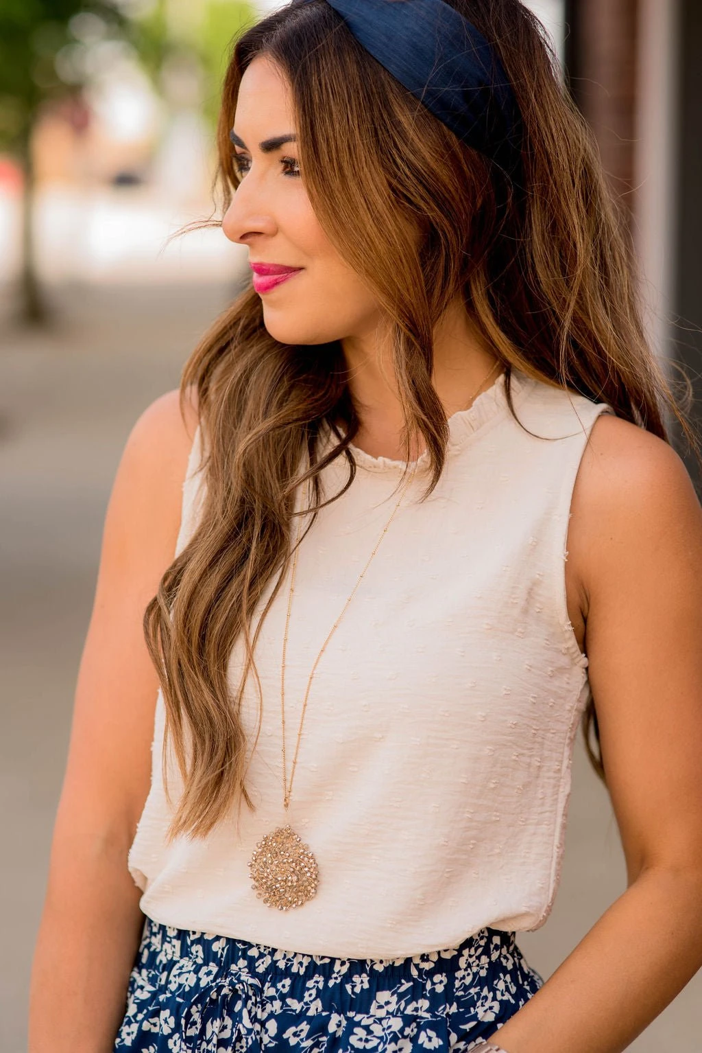 Swiss Dot Cinched Neck Tank 1 Swiss Dot Cinched Neck Tank