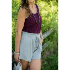 Striped Basic Shorts -Women's Clothing Store BB 6081 5fa9f717 a47d 4797 8fab 6865443f3d81