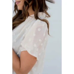 Textured Dot Cinch Neck Tunic Blouse 31 Textured Dot Cinch Neck Tunic Blouse -Women's Clothing Store BB 6109 efa55873 59c9 446e 9b60 8a1d35d2715a