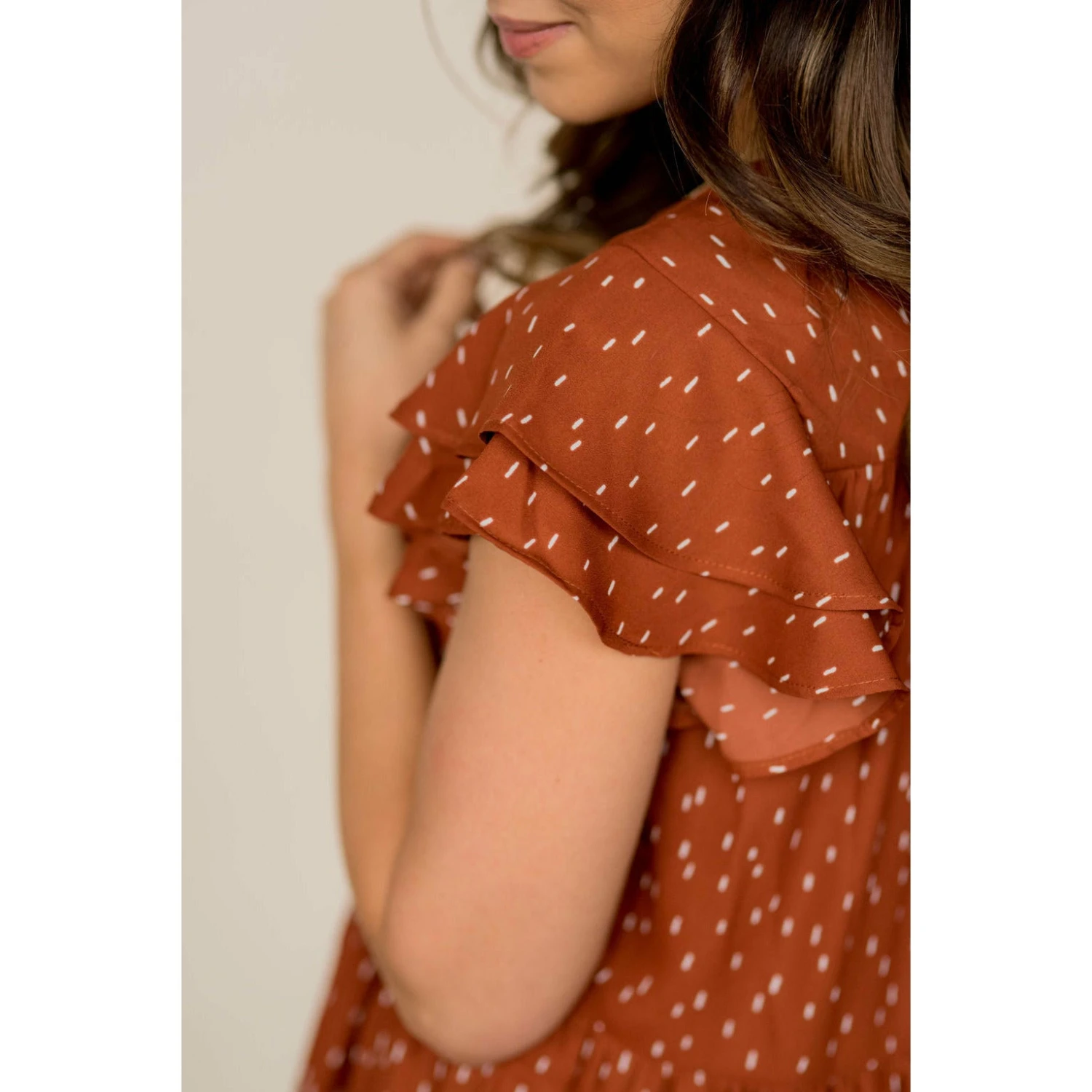 Short Sleeve Dash Patterned Blouse 11 Short Sleeve Dash Patterned Blouse - Image 11