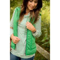 Striped Lightweight Game Day Hoodie -Women's Clothing Store BB 6134