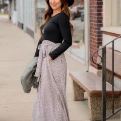 Speckled Bottom Long Sleeve Maxi -Women's Clothing Store BB 6137 24a947a4 7722 4b49 baf2 35bd6c40c9d4 266015