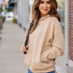 Side Pocket Hooded Sweatshirt -Women's Clothing Store BB 6141 2c9f853b a5e3 4b1e 985b 846d628ae788 987641