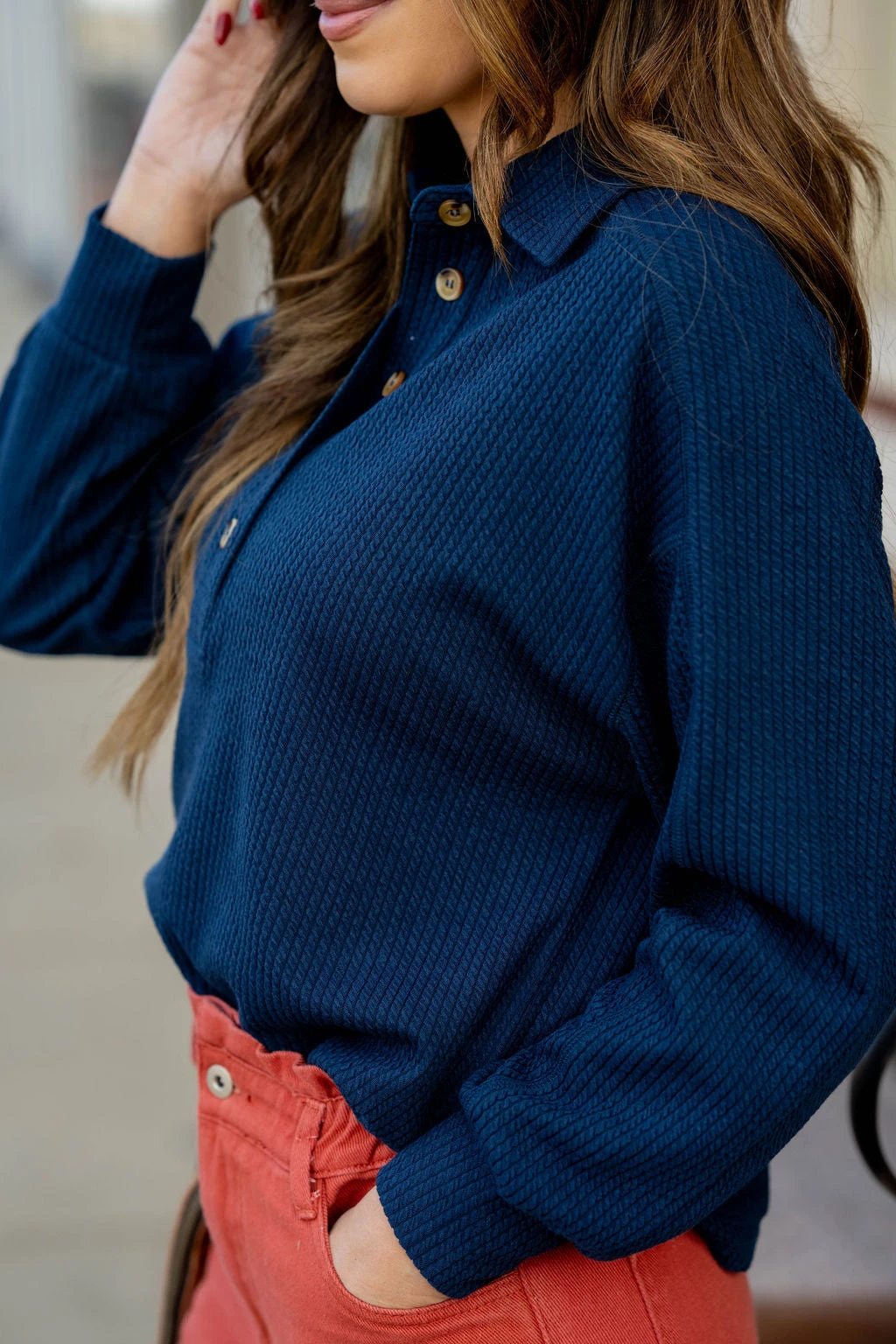 Braided Button Accented Pullover 13 Braided Button Accented Pullover - Image 13