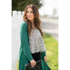 Textured Tissue Tunic Cardigan -Women's Clothing Store BB 6167