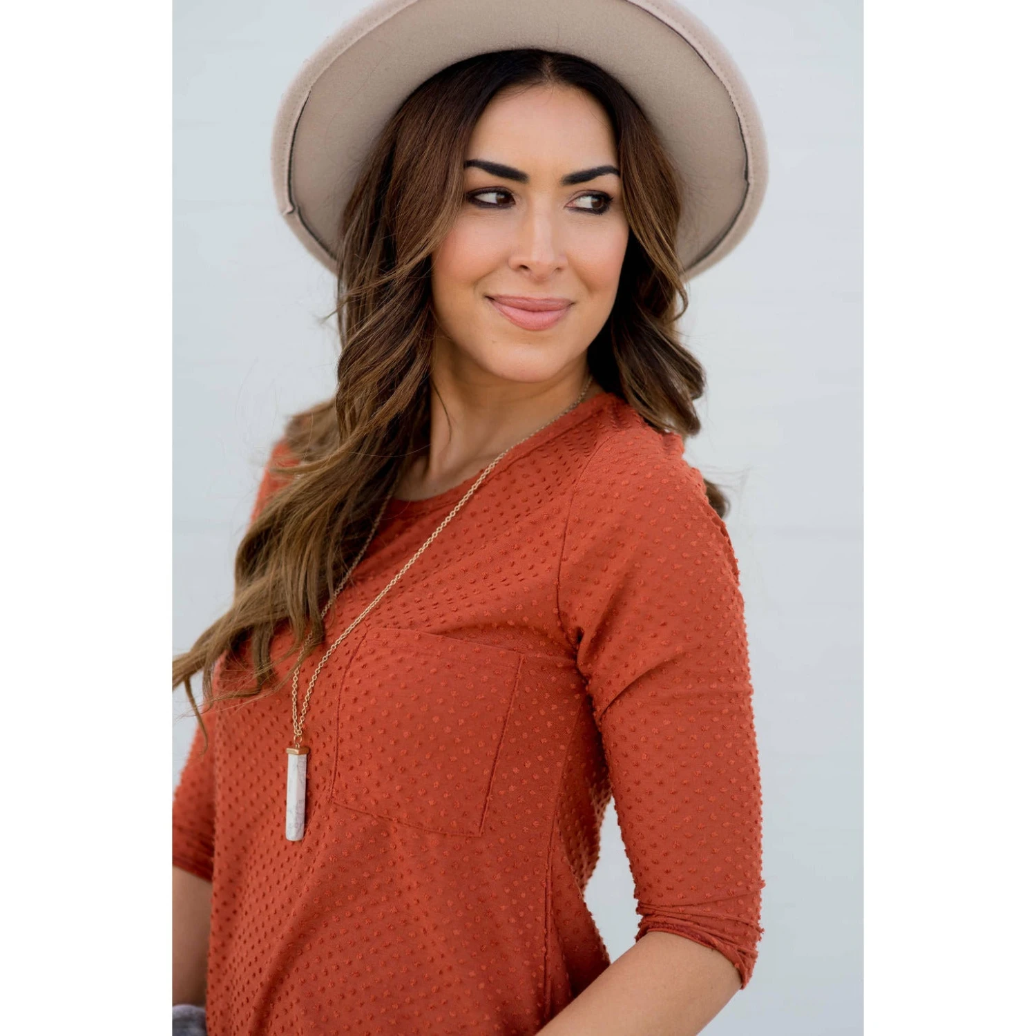 3/4 Sleeve Textured Pocket Tee 20 3/4 Sleeve Textured Pocket Tee - Image 20