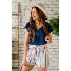 Mini Dot Ruffle Short Sleeve Blouse -Women's Clothing Store BB 6197 b11f2138 945f 41b6 a879 772524e28e7b