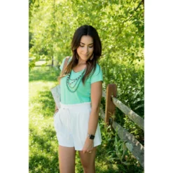 Striped Basic Shorts -Women's Clothing Store BB 6201 2f116157 905d 4de9 8374 ecc0bed4002c 221742