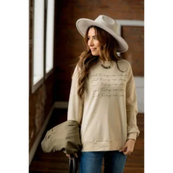 Good Things Are Coming Cursive Graphic Crewneck -Women's Clothing Store BB 6201 6b16b329 71d1 41b2 84cb 85e732473280