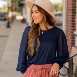 Swiss Dot Long Sleeve Blouse 22 Swiss Dot Long Sleeve Blouse -Women's Clothing Store BB 6208 3c74bf2d 018d 46ce 9353 ca960989a8b2 740260