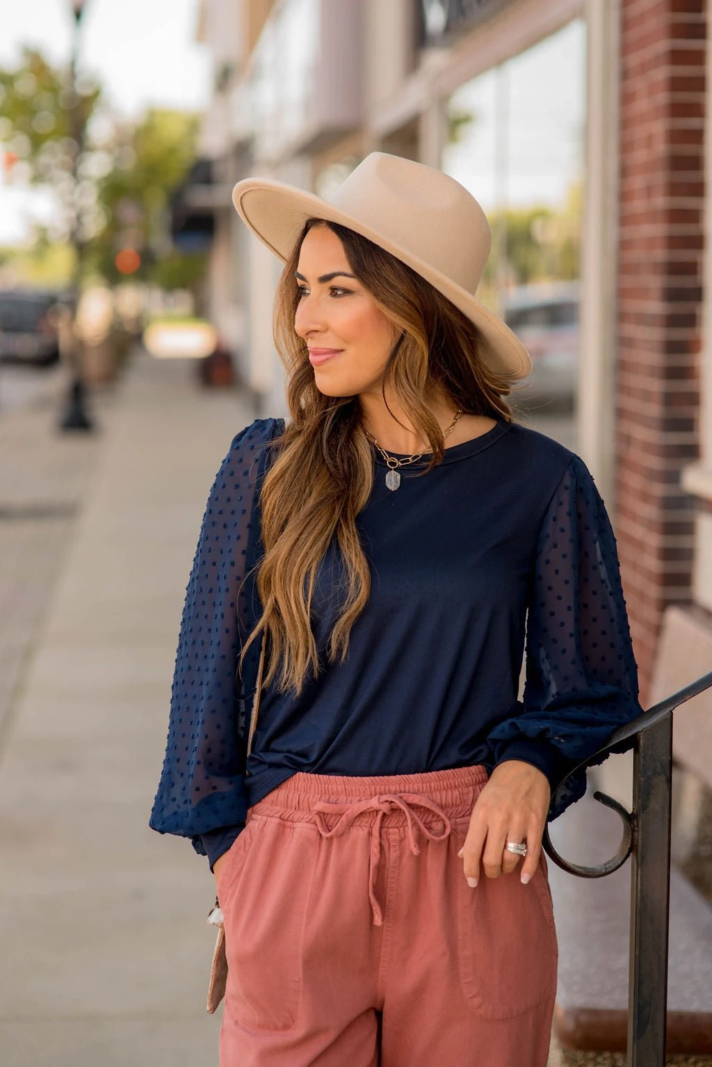 Swiss Dot Long Sleeve Blouse 3 Swiss Dot Long Sleeve Blouse - Image 3