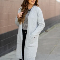 Heathered Ribbed Trim Tunic Cardigan 35 Heathered Ribbed Trim Tunic Cardigan -Women's Clothing Store BB 6208 f5290446 2d83 48b0 b875 4e4fb583b1a5