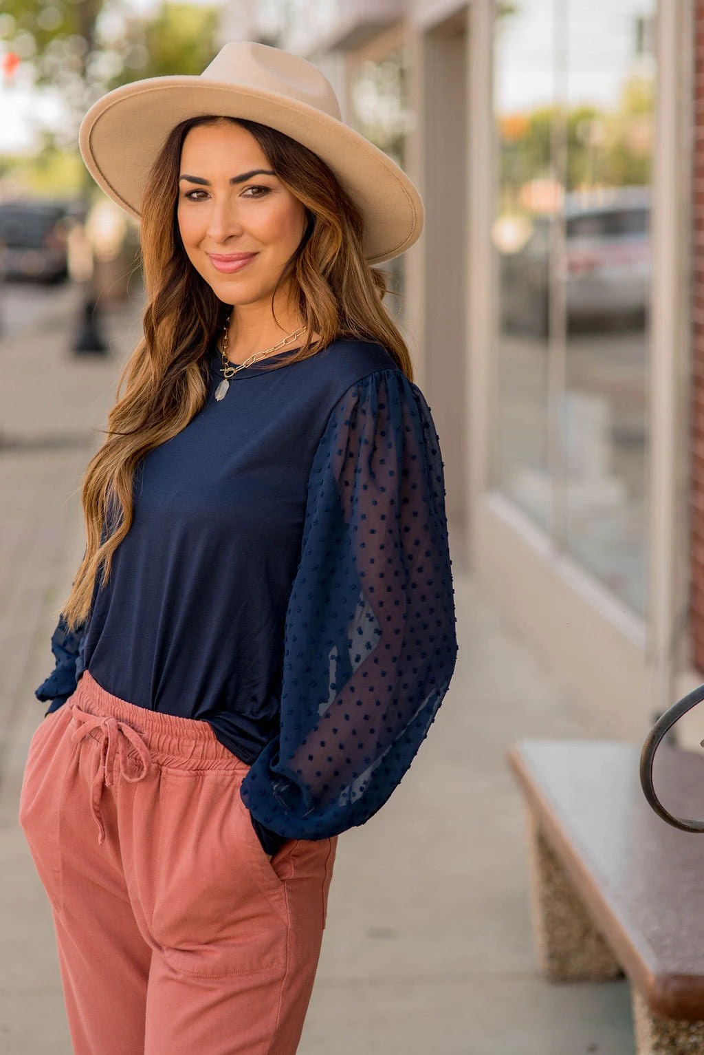 Swiss Dot Long Sleeve Blouse 10 Swiss Dot Long Sleeve Blouse - Image 10